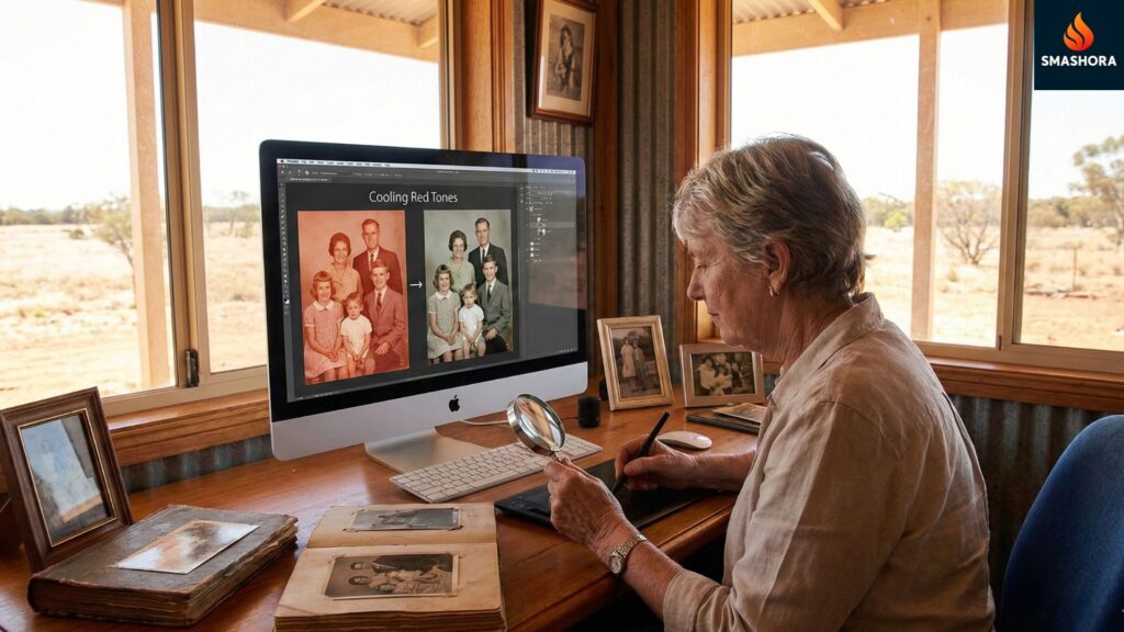 Fix red faded photos